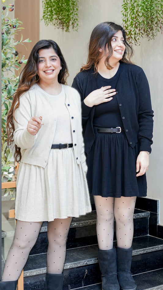 Sole Knitted Three Piece Skirt Set