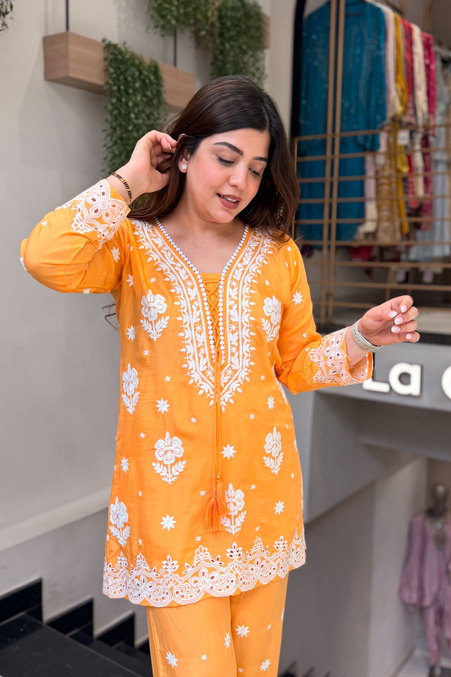 Aarna Thread Embroidered Co ord Set