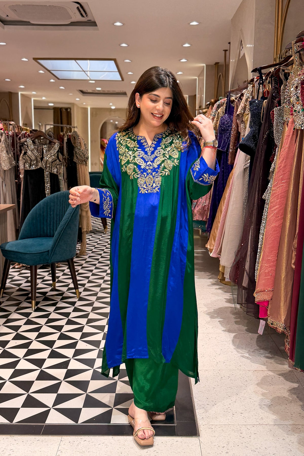Riyana Hand Embroidered Co ord Set