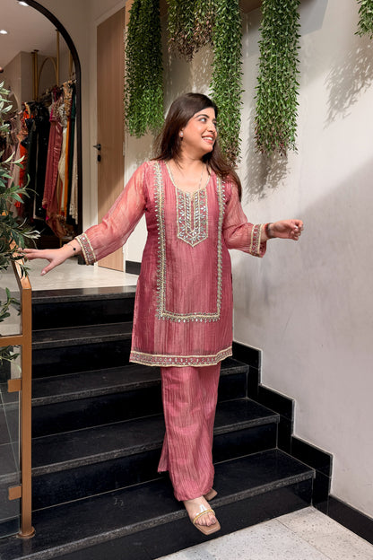 Tashika Gotta & Mirror Work Co ord Set