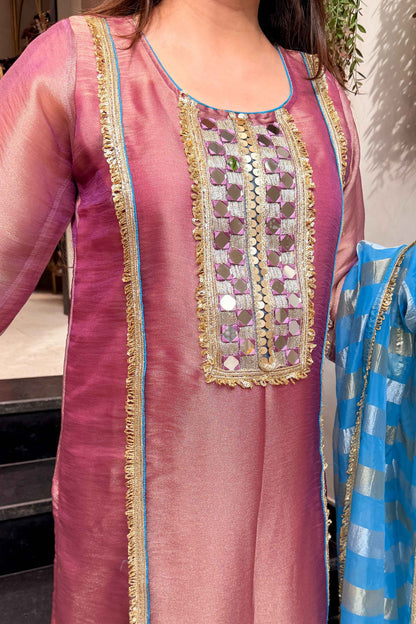Shirvi Mirror Work Straight Suit Set