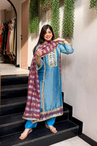 Shirvi Mirror Work Straight Suit Set