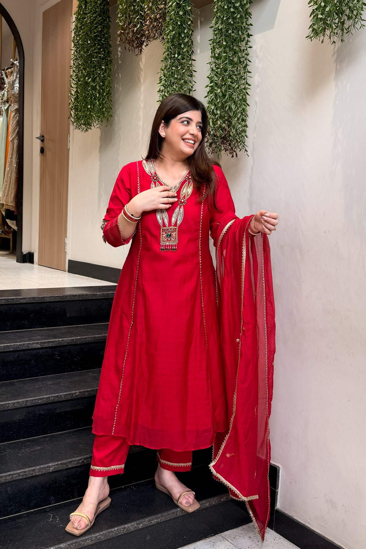 Roshi Hand Embroidered Suit Set