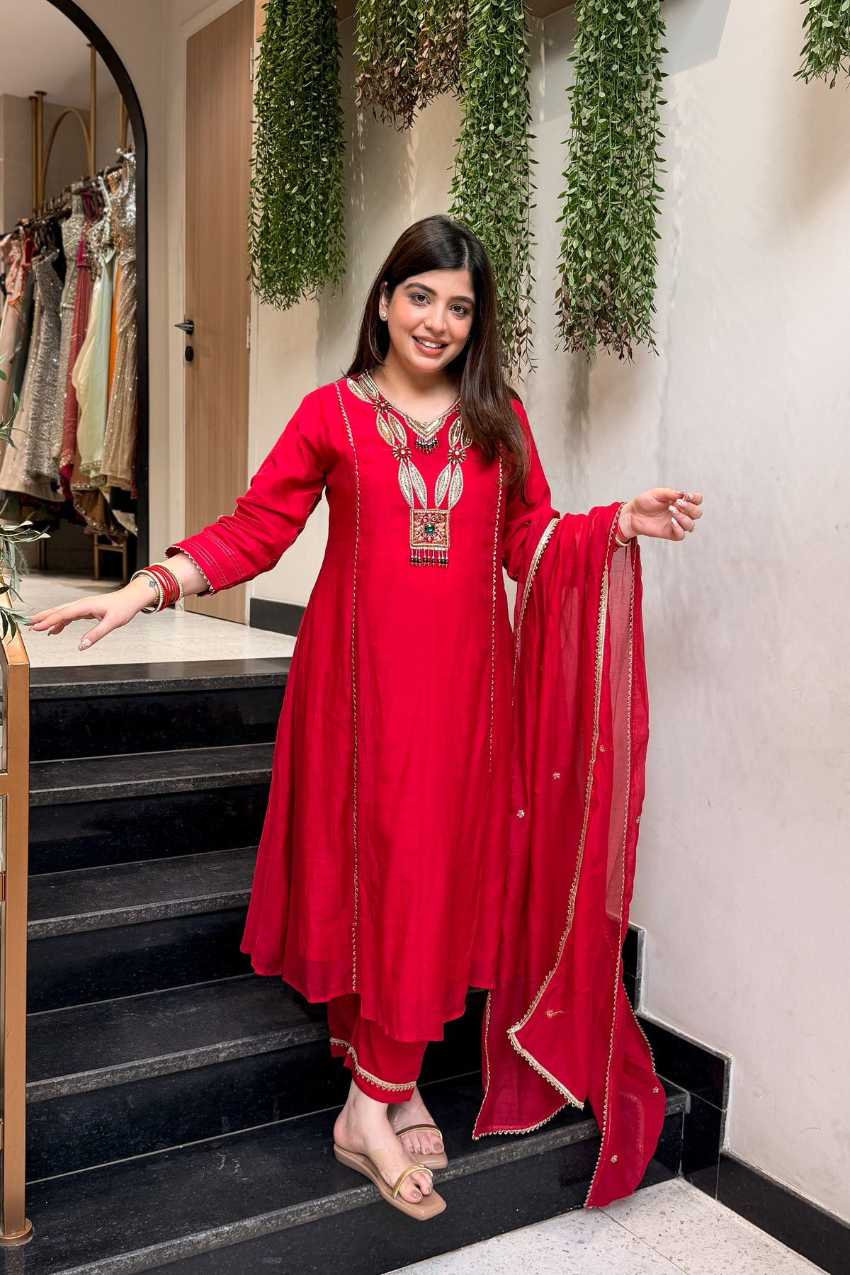 Roshi Hand Embroidered Suit Set