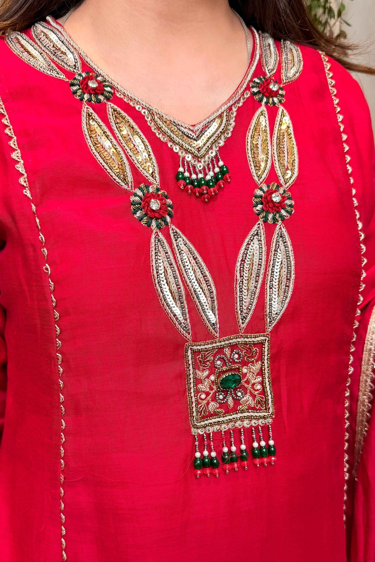 Roshi Hand Embroidered Suit Set