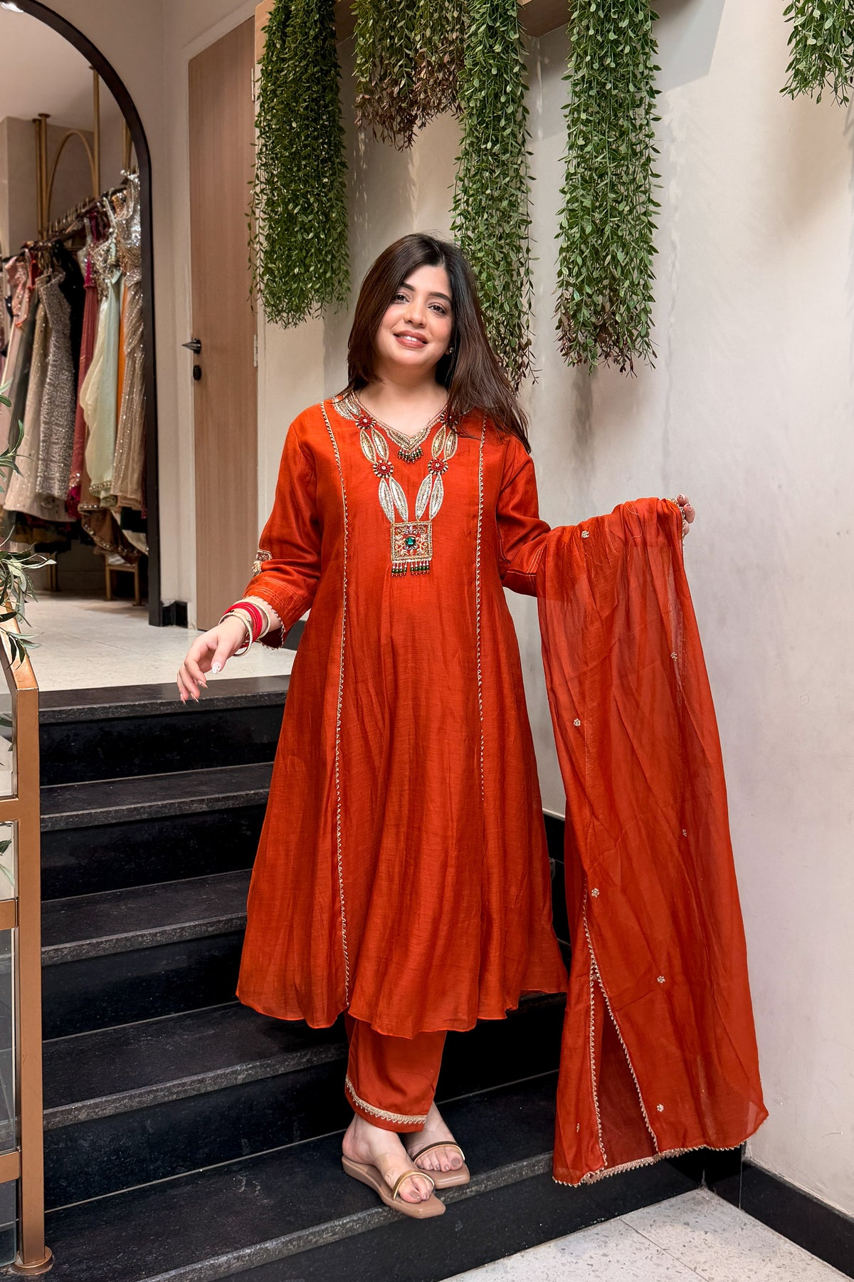 Roshi Hand Embroidered Suit Set