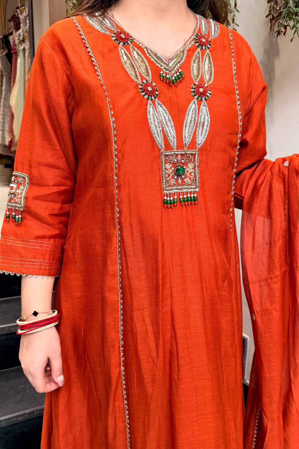 Roshi Hand Embroidered Suit Set