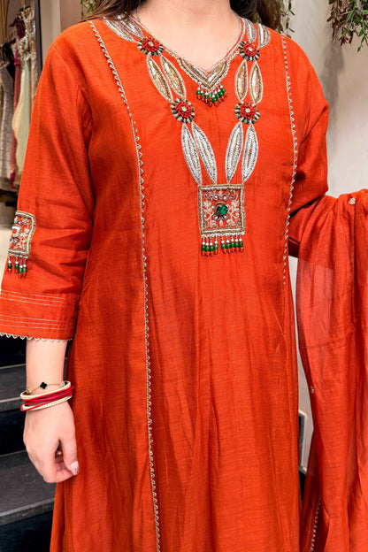 Roshi Hand Embroidered Suit Set