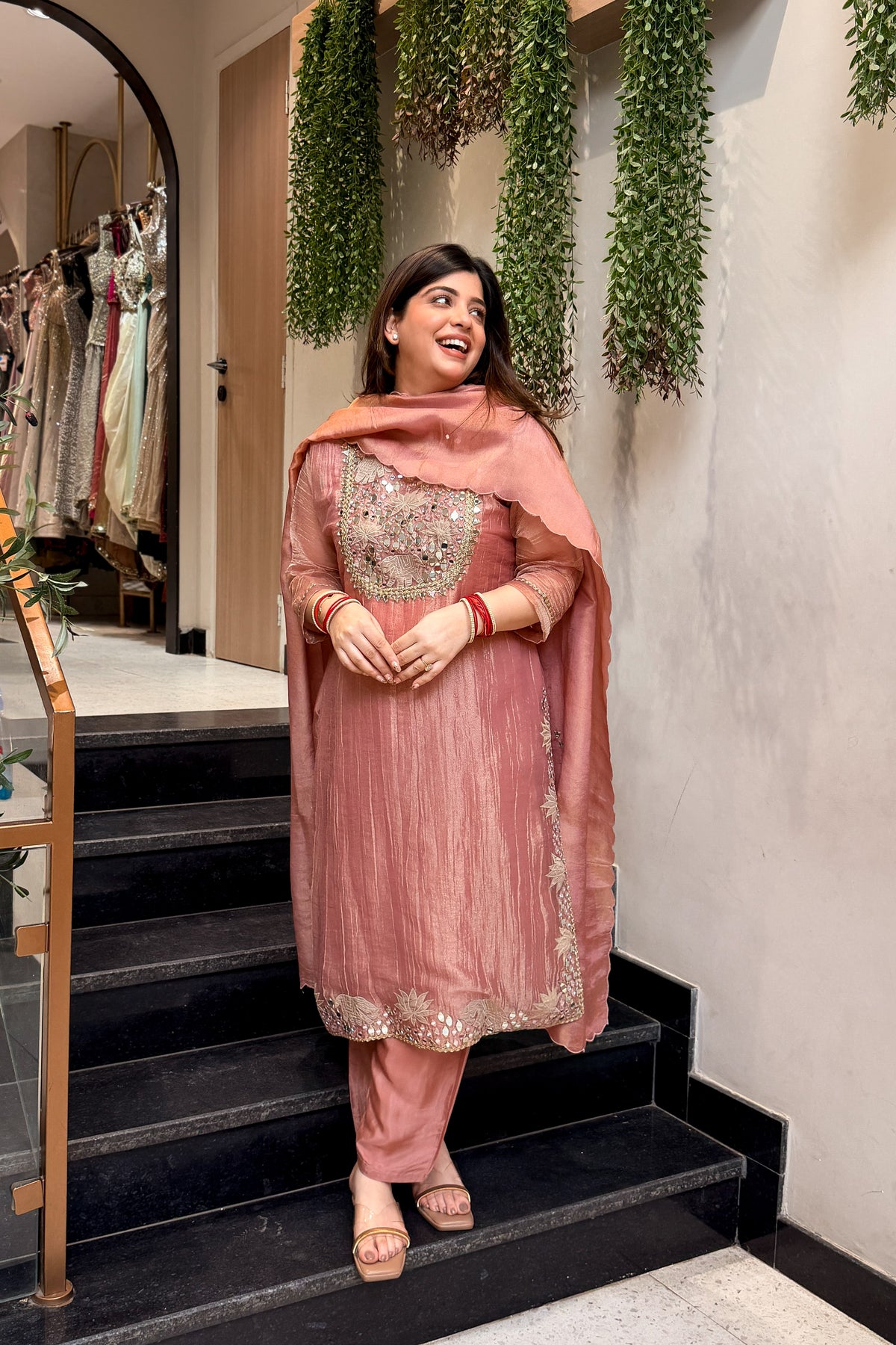 Areeba Mirror Work Suit Set