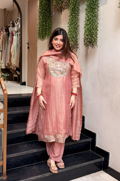 Areeba Mirror Work Suit Set
