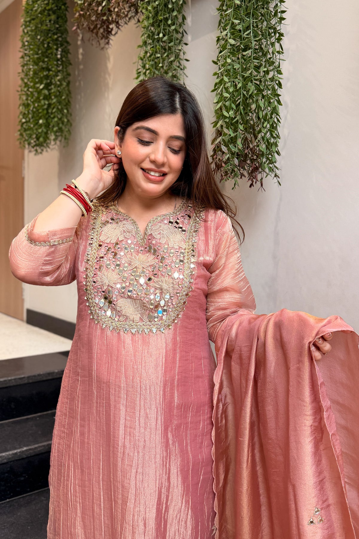 Areeba Mirror Work Suit Set