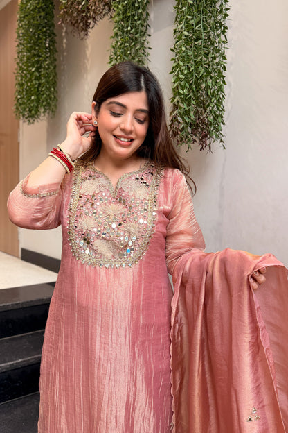 Areeba Mirror Work Suit Set