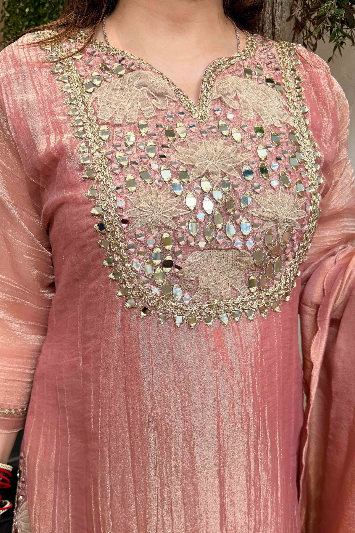 Areeba Mirror Work Suit Set