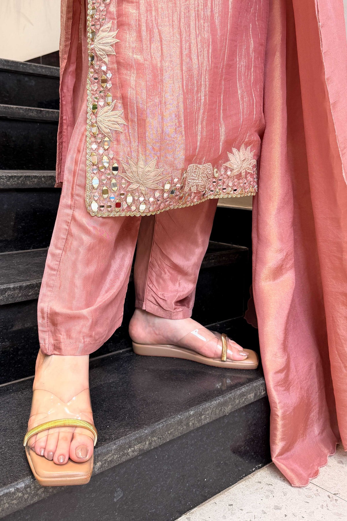 Areeba Mirror Work Suit Set
