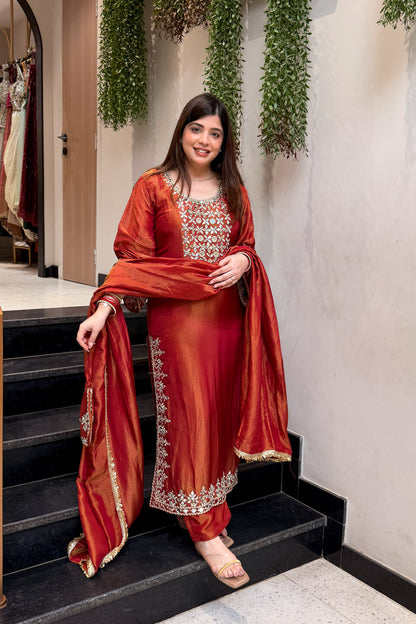 Nivya Mirror Embroidered Suit Set