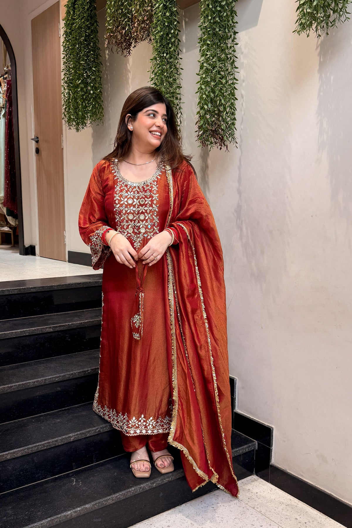 Nivya Mirror Embroidered Suit Set