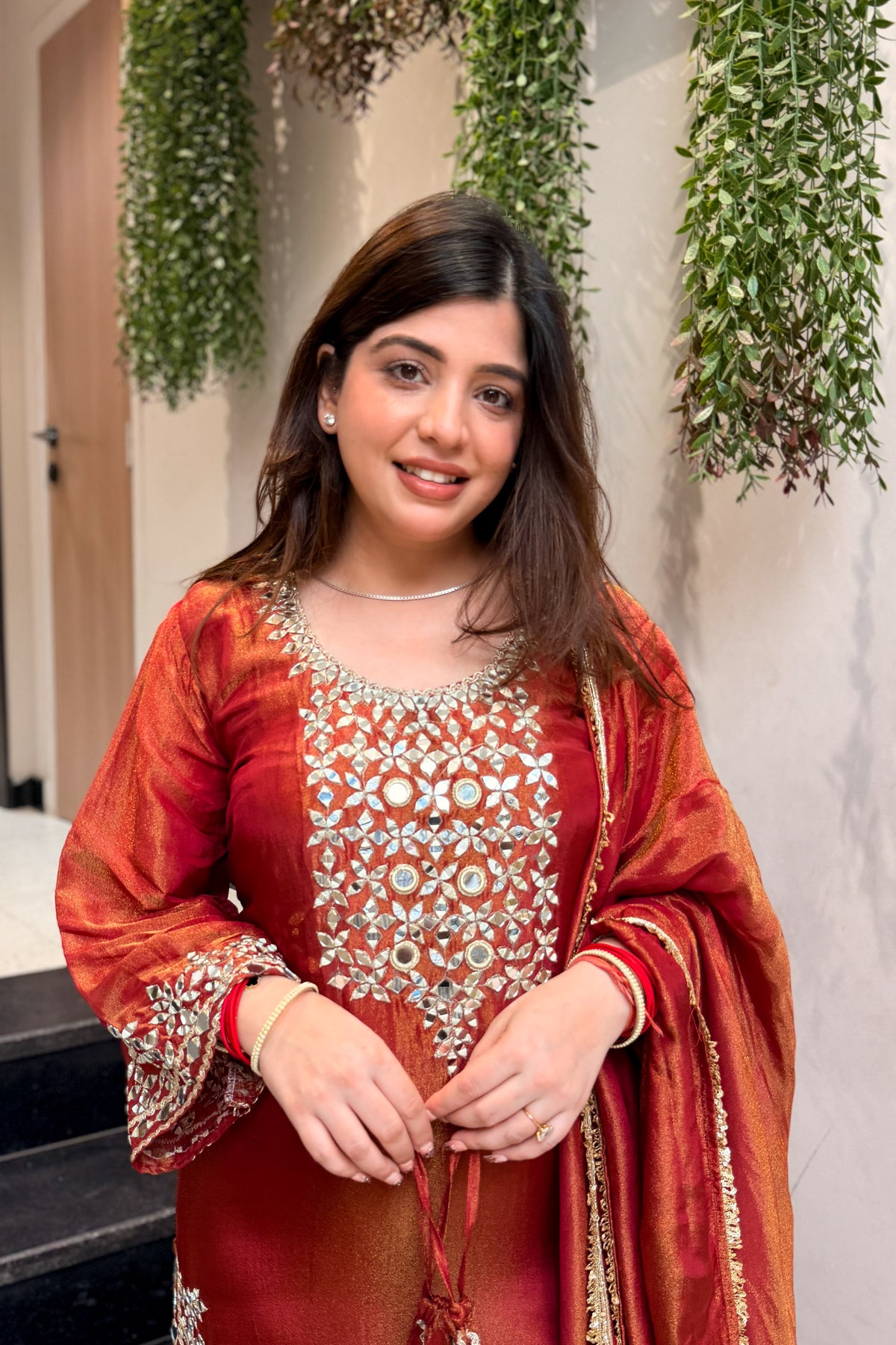 Nivya Mirror Embroidered Suit Set