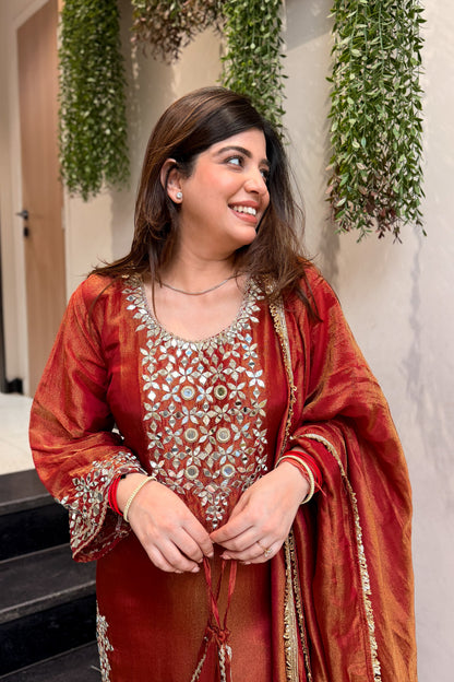 Nivya Mirror Embroidered Suit Set
