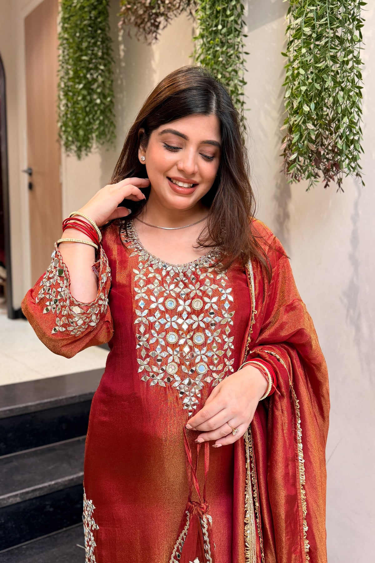 Nivya Mirror Embroidered Suit Set