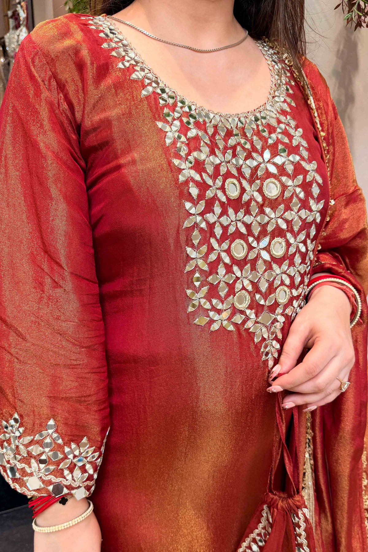Nivya Mirror Embroidered Suit Set