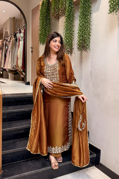 Nivya Mirror Embroidered Suit Set