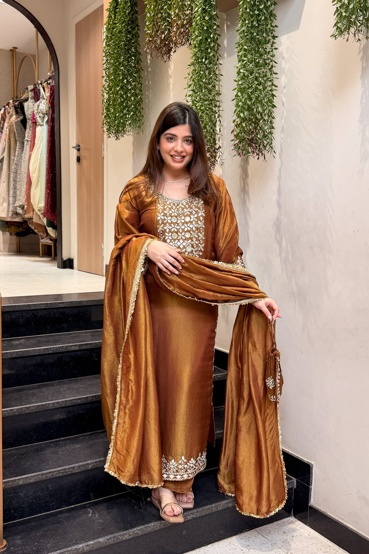 Nivya Mirror Embroidered Suit Set
