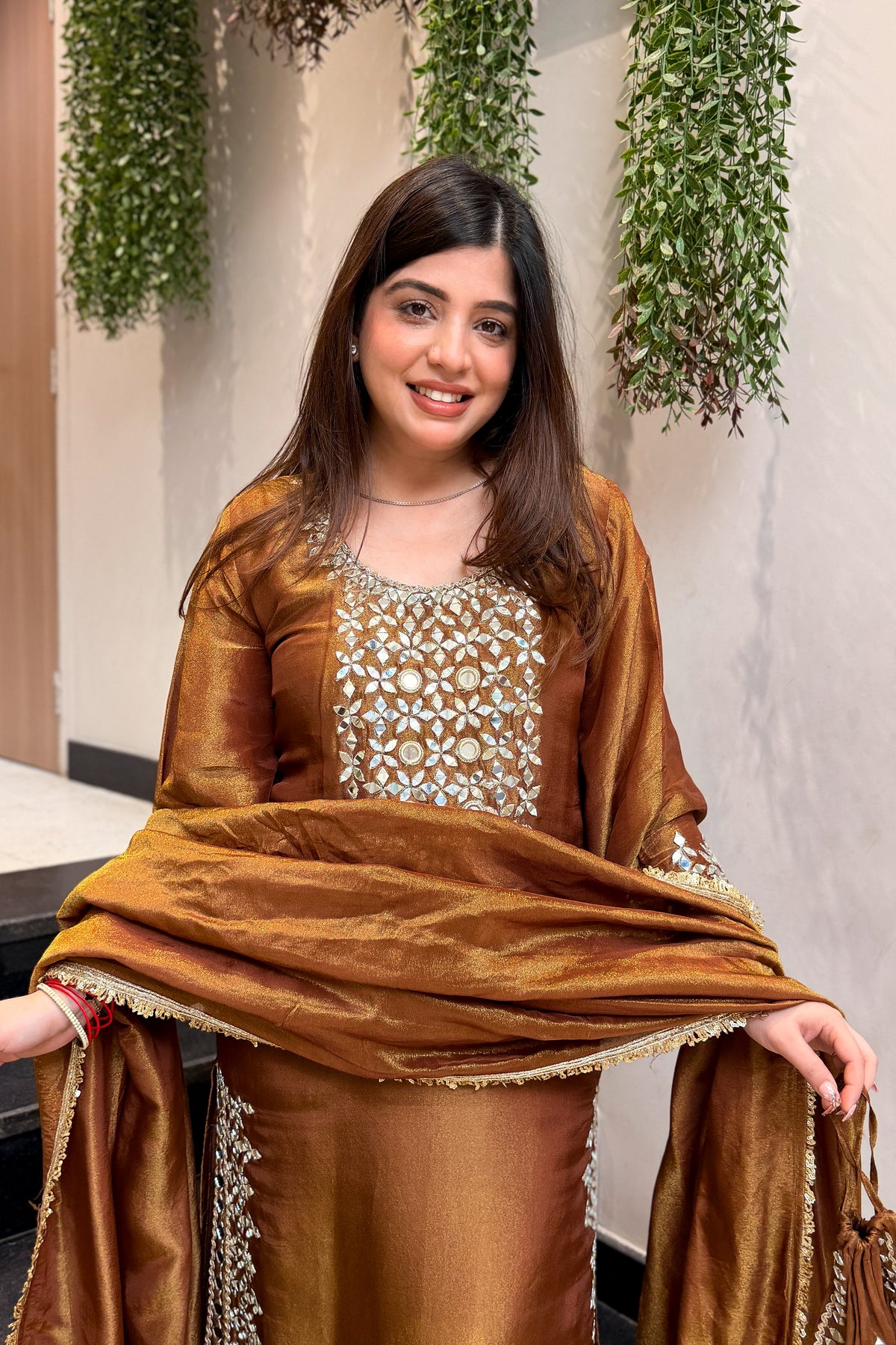 Nivya Mirror Embroidered Suit Set