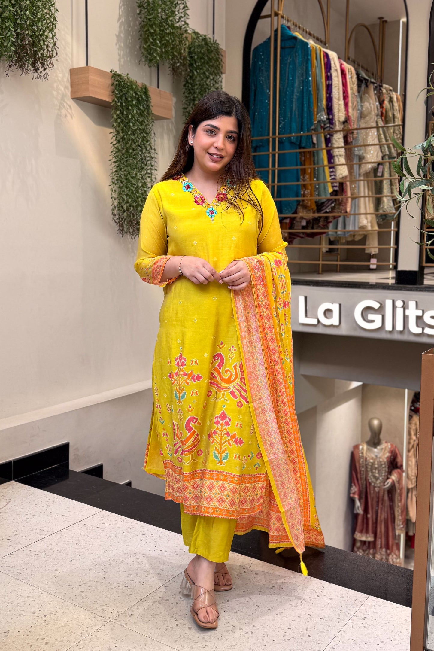 Rifa Printed & Embroidered Suit Set