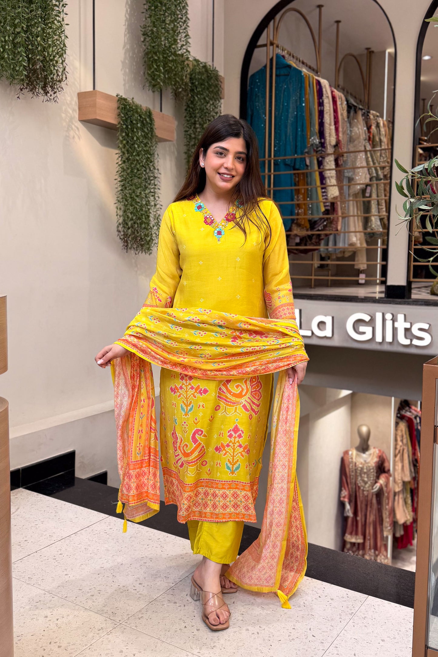 Rifa Printed & Embroidered Suit Set
