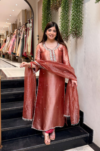 Rima Embroidered Long Suit Set