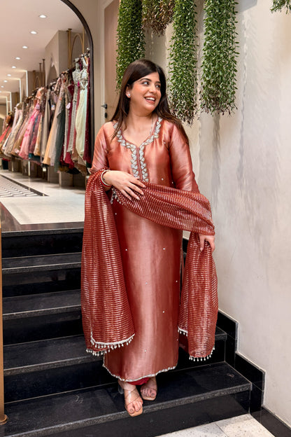 Rima Embroidered Long Suit Set