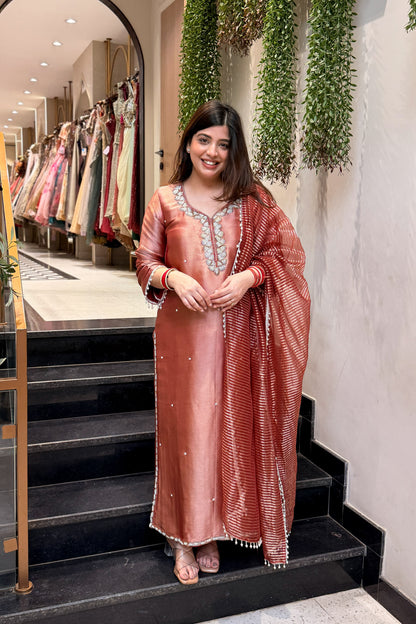 Rima Embroidered Long Suit Set