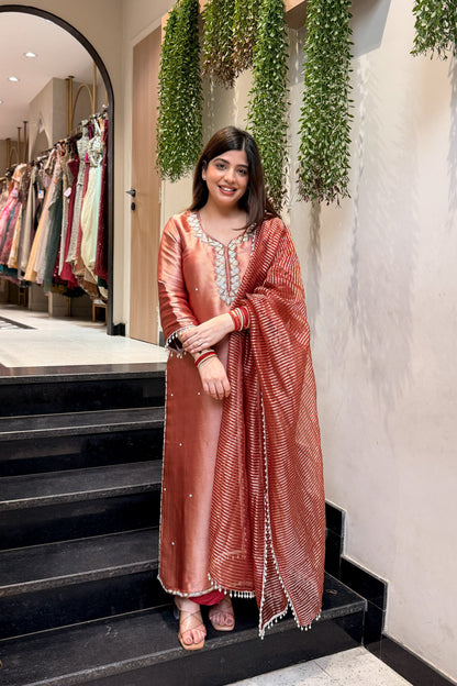 Rima Embroidered Long Suit Set