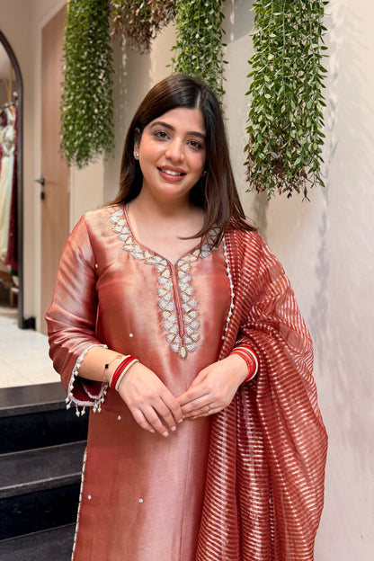 Rima Embroidered Long Suit Set