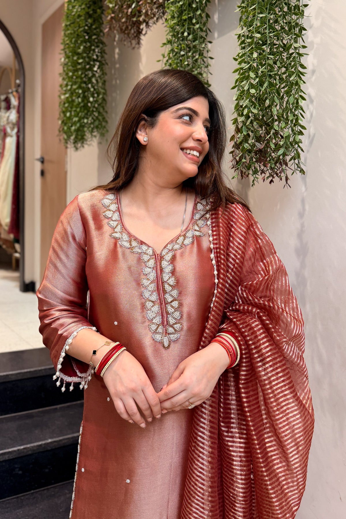 Rima Embroidered Long Suit Set