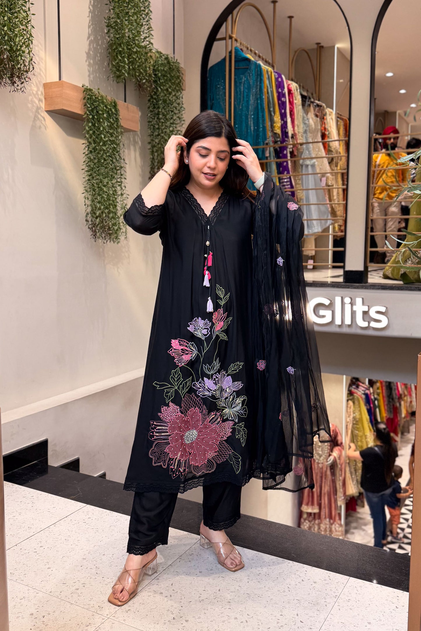 Srijita Floral Embroidered Suit Set