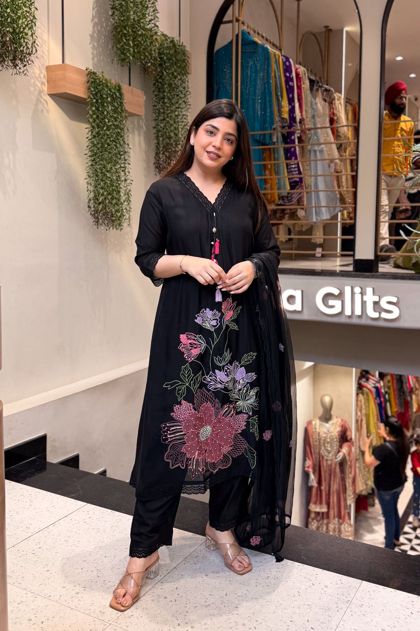 Srijita Floral Embroidered Suit Set