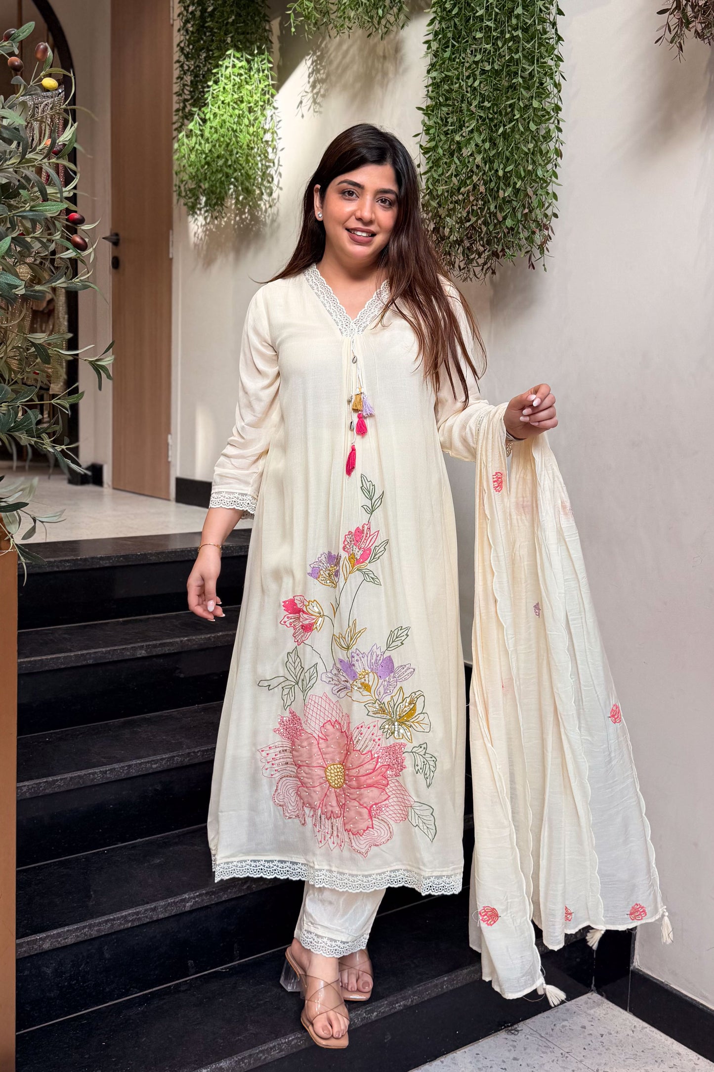 Srijita Floral Embroidered Suit Set