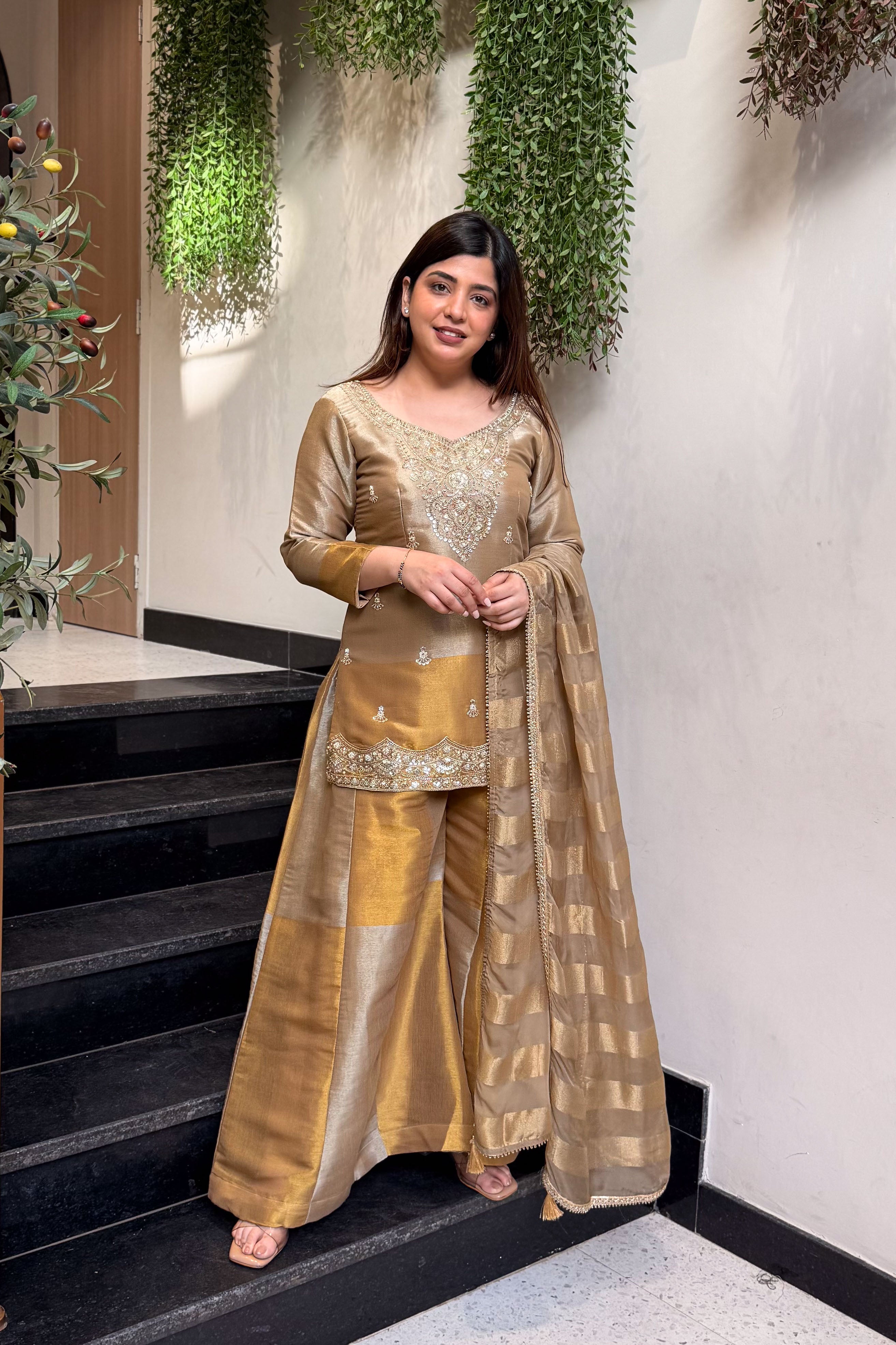 Veya Hand Embroidered Suit Set