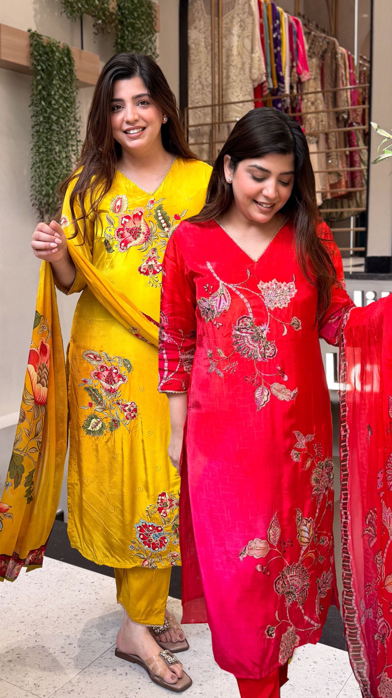 Zara Hand Painted & Embroidered Suit Set