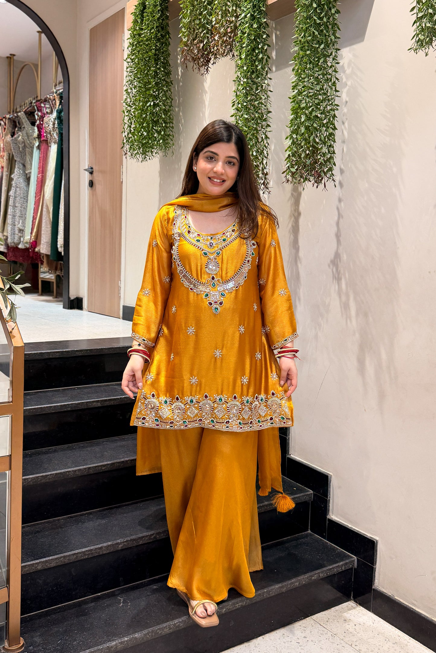 Aseera Hand Embroidered Garara Set