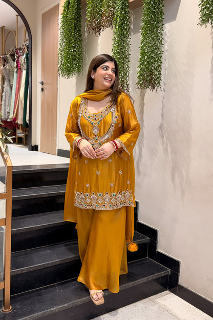Aseera Hand Embroidered Garara Set