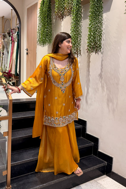 Aseera Hand Embroidered Garara Set