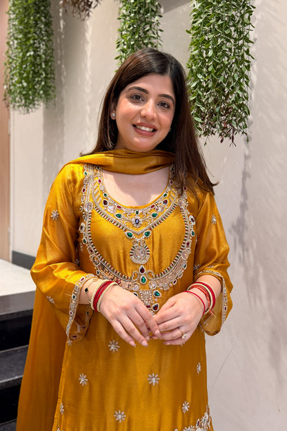Aseera Hand Embroidered Garara Set