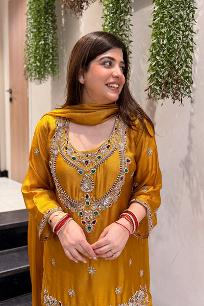 Aseera Hand Embroidered Garara Set