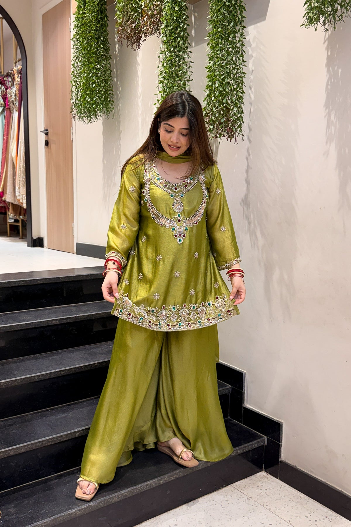 Aseera Hand Embroidered Garara Set