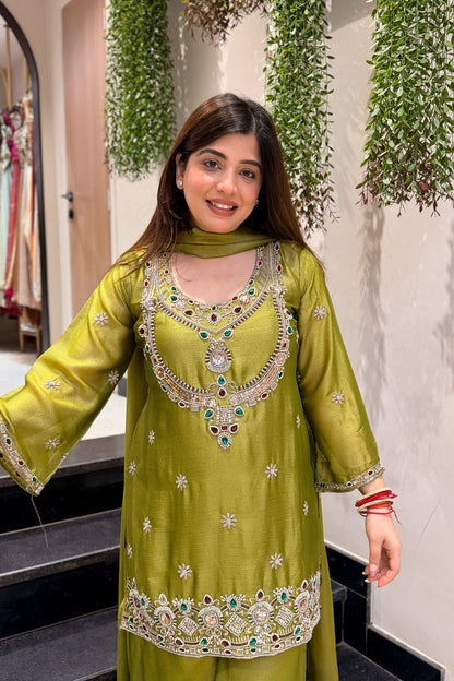 Aseera Hand Embroidered Garara Set