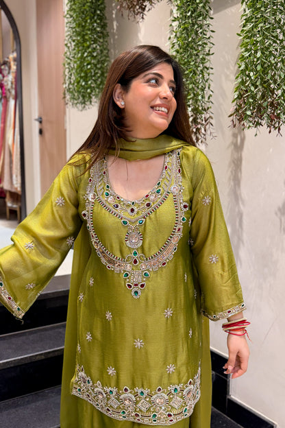 Aseera Hand Embroidered Garara Set