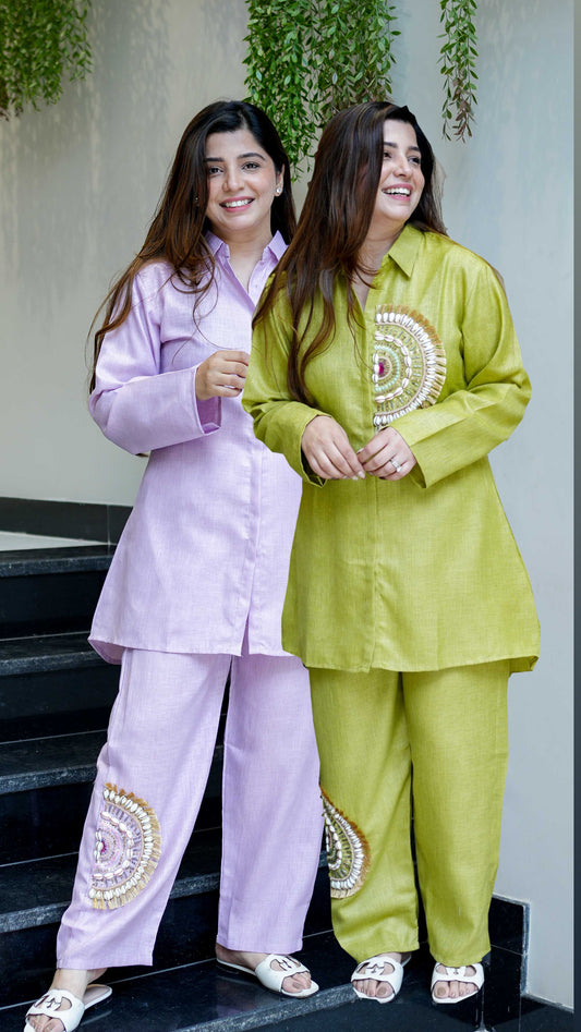 Zyna Embroidered Co ord Set