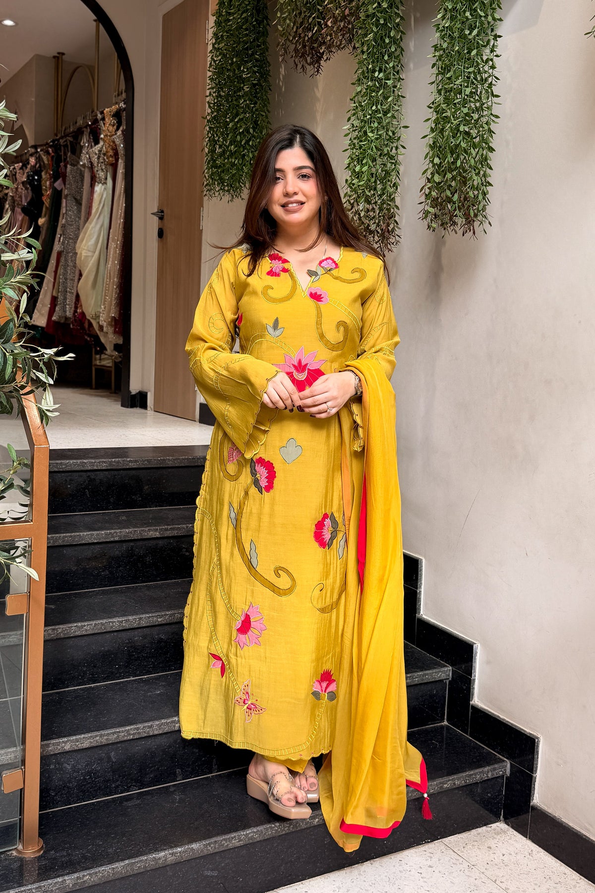 Vibha Floral Embroidered Long Suit Set
